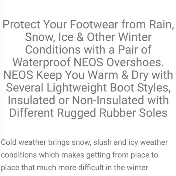 NWT NEOS overshoes